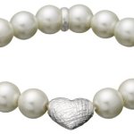 Pilgrim Jewelry Damen-Armband aus der Serie Classic versilbert offwhite 17.0 cm 601316022 B00B5AE9HE