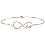 SIX silberner Armreif mit Infinity-Symbol, Love Schriftzug (493-051) B00OTV3H7Y