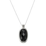 Celesta Damen-Anhänger mit Kette 45cm 925 Sterling Silber Kristall schwarz + Zirkonia weiß 500250613-1 B00B4NI14O