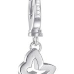 JETTE Charms Damen-Charm Mini Charm Schmetterling 925er Silber One Size, silber B00GIQ2UPI
