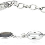 FOSSIL  JF85283040 Damen Armband Edelstahl Rauchquarz Zirkonia Perle 18,5 cm + 4 cm Verlängerung B003P4BUTS