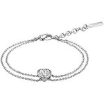 JETTE Silver Damen-Armband Heart 925er Silber rhodiniert 1 Zirkonia silber, One Size B00OMD2BX0