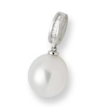 Miore Perlenanhänger 750 Weißgold mit 12 Baguette 0,07ct MG8002P B004Z00O2K