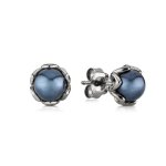 Pandora Damen-Ohrringe 925 Sterling Silber S&uuml;&szlig;wasser Zuchtperle blau 290533BRPDB B009PF8MKG