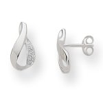 Miore Damen-Ohrringe 925 Sterling-Silber hochglanzpoliert mit Zirkonia MSM008E B0053WQ4N2