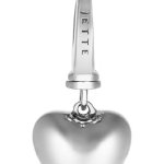 JETTE Charms Damen-Charm Mini Charm Herz 925er Silber rhodiniert One Size, silber B00OJOMA74