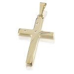 Goldmaid Unisex-Anh&auml;nger 8 Karat 333 Gelbgold Kreuz teilweise diamantiert Kr A4806GG B00COZG4Y0