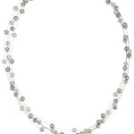 Valero Pearls Classic Collection Damen-Kette Hochwertige Süßwasser-Zuchtperlen in ca.  6 mm Oval weiß / grau 925 Sterling Silber    43 cm   400320 B002OL2J4S
