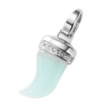 Fossil Damen-Anh&auml;nger Zahn Glas T&uuml;rkis JF86027040 B004RM6UU6