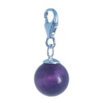 Bella Carina Damen Charm Anhänger mit Amethyst Kugel 8 mm, 925 Sterling Silber B00DKXYR08