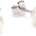Valero Pearls Classic Collection Damen-Ohrstecker Hochwertige Süßwasser-Zuchtperlen in ca.  6 mm Button weiß 925 Sterling Silber       181130 B002OL2I80