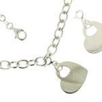 BOB C. Damen-Charmsarmband mit Einhänger Herz 925 Sterling Silber 216521 B00BN3G12O