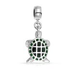 Bling Jewelry 925er Silber Grüne Schildkröte Dangle Charm Bead Fits Pandora B00AB2ZOS0