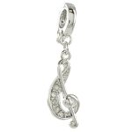 Quiges Fashion Jewellery Quiges, Eligo Charms Silver Plated G-Clef für Viventy/Fossil 5mm Leather Armbands B005AKEV8W