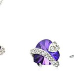 Elli Damen-Schmuckset Halskette + Ohrringe 925 Sterling Silber 33 Swarovski-Kristalle lila 45 cm 0910611413_45 B00GRS304W