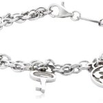 Nomination Damen-Armband Secrets Stahl mit 2 Anhängern (Schlüssel Hängeschloss) 024715/004 B006C4G0AW