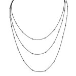 Bella Donna Damen-Halskette 925 Sterling Silber Karabiner geschwärzt 87.0 cm bis 100.0 cm 75830009S B00BSO3O9G