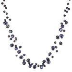 Valero Pearls Classic Collection Damen-Kette Hochwertige Süßwasser-Zuchtperlen in ca.  4-6 mm Barock blau 925 Sterling Silber    43 cm + 5 cm Verlängerung   60201649 B004AG7VK2