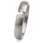 Monomania Damen-Ring Edelstahl 1 Diamant 0,02 ct weiß 20242 B001B7OGLA