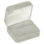 Noble Packaging DOUBLE RING BOX – LIGHT GREY-DOUBLE RING-W-SLEEVE B00GTQ2VBK