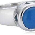 Mike Ellis Damen-Ring Glaskristall Edelstahl blau Gr.54 (17.2) SC03 54 blue B00FMN3RWS