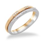 Miore Damen-Ring 2-teilig 750 weiß-/Gelbgold mit Brillanten MF8007RM B005BNWGS0