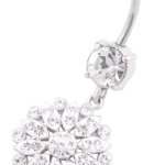 bodyjewelry bauchnabel piercing bauch Chirurgenstahl Stecker mit Swarovski Kristalle Blume 9 anh&auml;nger FAHC B00K18HYNC