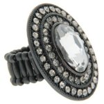 Sweet Deluxe Damen-Ring Messing sweet deluxe Damen Stretchring Barock 3 silber/bl.diamond 02762 Gr. 2762 B00EDL3NEM