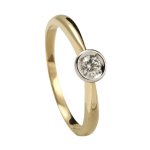 Bella Donna Damen Diamantring 585/000 Gelb-Gold teilrhodiniert 1 Brillant 0,12ct. Weiß Piqué B002UHKNIU