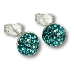 SilberDream Glitzer Ohrstecker Halbkugel türkis Preciosa Elements 925 Sterling Silber Ohrringe GSO217T B007VQBQZY