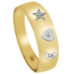 Bella Donna Damen-Ring 585 Gelbgold teilrhodiniert 3 Diamanten B009IBW8P2