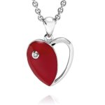 Secret Diamonds Rafaela Donata Damen-Anh&auml;nger Herz Diamond Collection 925 Sterling Silber Diamant Emaille rot (ohne Kette) 60250090 B004XOMEBC