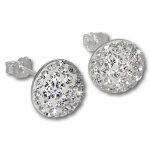 SilberDream Glitzer Ohrstecker Circle wei&szlig; Preziosa Zirkonia Kristalle 925 Sterling Silber Ohrringe GSO215W B008J1I0AE