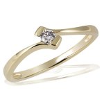 Goldmaid Damen-Ring 18 Karat 750 Gelbgold Verlobung Solitär 1 Brillant 0,10 ct. So R3925GG750 B004CLZT2W