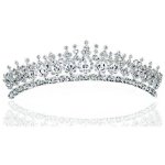 PreciousYou Elegante Kristall Strass Funkelnde Braut Hochzeit Diadem Tiara B0078GUU8Q