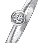 CHRIST Diamonds Damen-Ring 333er Weißgold 1 Brillanten ca. 0,08 ct. (weißgold) B00N3AQFEY