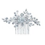 PreciousYou Handgefertigte Strass Kristall Blumen Hochzeit Haarkamm Haarschmuck B007JONS5Y