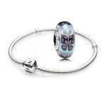 Original Pandora Geschenkset – 1 Silber Armband 590702HV und 1 Silber Muranoglas Element Hellblauer Schmetterling 791622 B00P9GZKS2