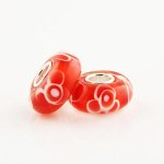 TAOTAOHAS Damen – European Armband Charms Beads, Sterling-Silber 925 mit rot Murano glas perlen, Flora für Sie B00AGXF2LI