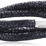Viventy Unisex Armband Leder 3x gewickelt. in schwarz 59cm 764023 B00CFLK6BU