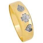 Bella Donna Damen-Ring 585 Gelbgold teilrhodiniert 3 Diamanten B009IBV9R0