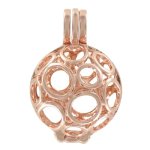 Quiges Fashion Jewellery Quiges, Eligo Jewellery 18mm Rosé Plated Kugel Anhänger Versilbert für Eligo 18mm Kugeln B00JIWIM0Q