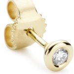 Bella Donna Unisex-Single-Ohrstecker 585 Gelbgold 0.05ct Weiß Piqué 635555 B003HGHBKG