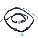 Bella Carina unisex Set shamballa Kette und Armband mit shiva auge und Hämatit B009ED2D68