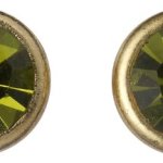 Pilgrim Jewelry Damen-Ohrstecker Messing Pilgrim Damen-Ohrstecker aus der Serie Classic vergoldet,grün 0.5 cm 611336403 B00ESBML36