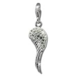 SilberDream Glitzer Charm Flügel weiß Zirkonia Kristalle Anhänger 925 Silber für Bettelarmbänder Kette Ohrring GSC574W B00EOMGC0W