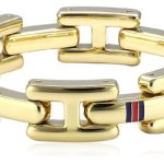 Tommy Hilfiger jewelry Damen-Armreif Edelstahl IP gold beschichtet Emaille blau rot 2700409 B00ENUISFW