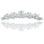 PreciousYou Braut Virbel Funkelnd Silber Hochzeit Prom Abschlussball Diadem Tiara B007JONTBW