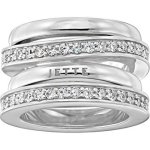 JETTE Silver Damen-Ring FLOW 925er Silber 58 Zirkonia (silber) B00K2TO4ZQ