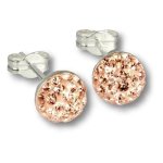 SilberDream Glitzer Ohrstecker Halbkugel hellbraun Preciosa Elements 925 Sterling Silber Ohrringe GSO217N B007VQBOT2